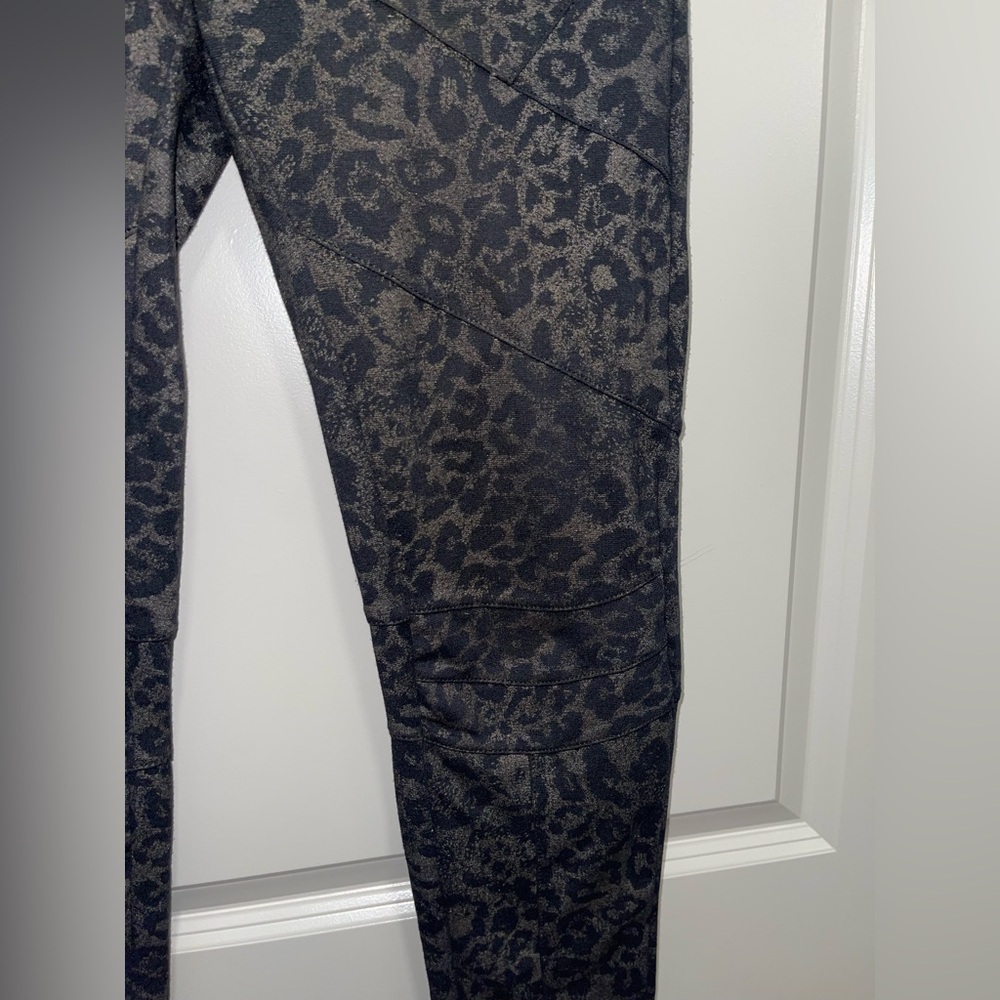 Free People Black Leopard Leggings - Picture 4 of 6